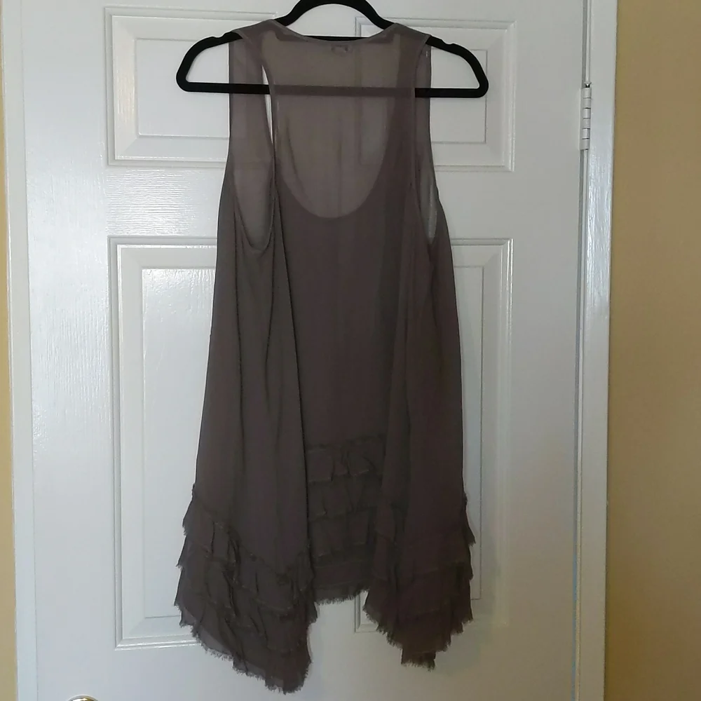Odille silk mini dress/tunic sz 14 - Picture 5 of 6